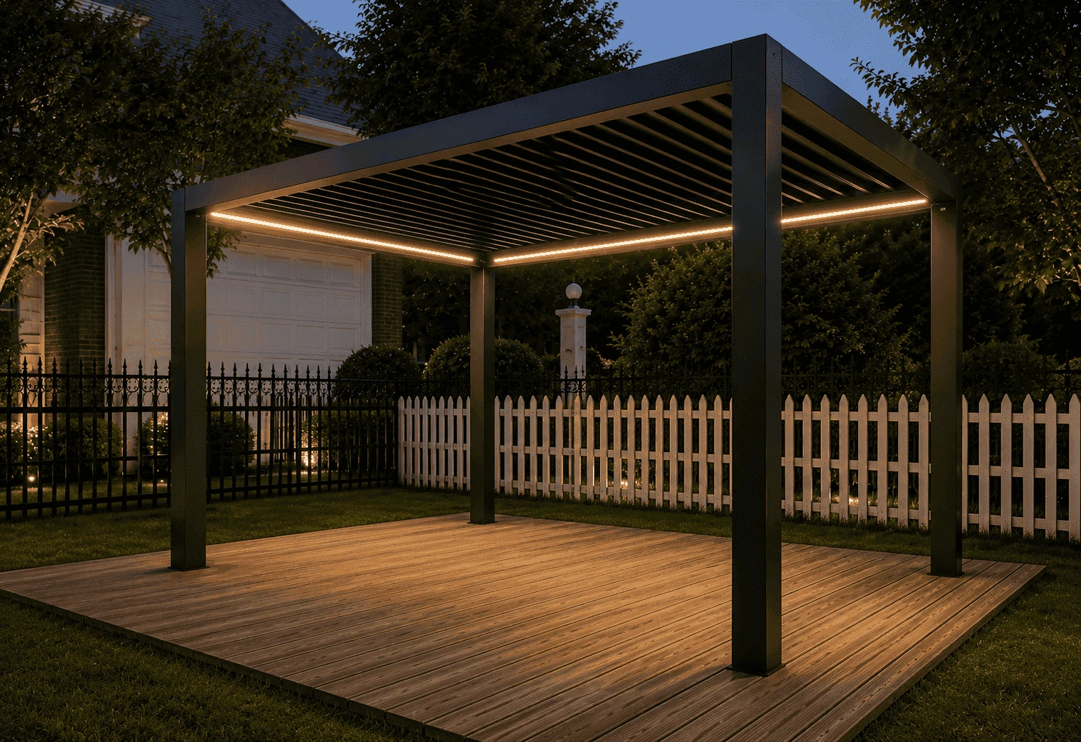 Pergola aluminiowa modeLUX z oświetleniem LED