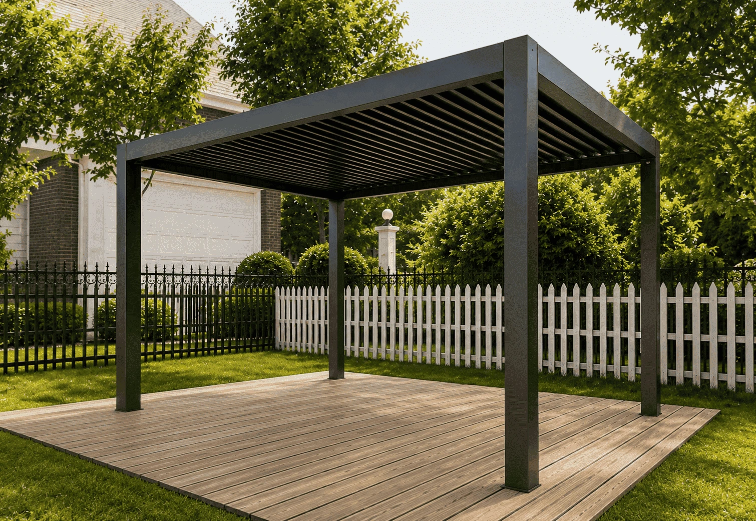 Pergola aluminiowa modeLUX z dachem lamelowym